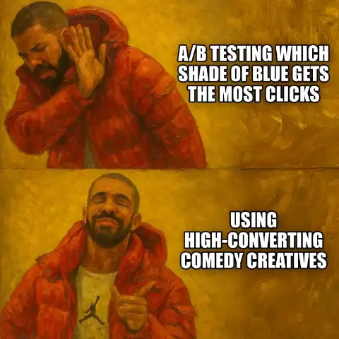 High-converting comedy ad creative