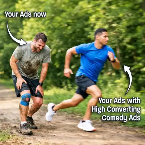 High-converting comedy ad creative